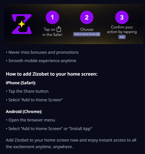 Zizobet App